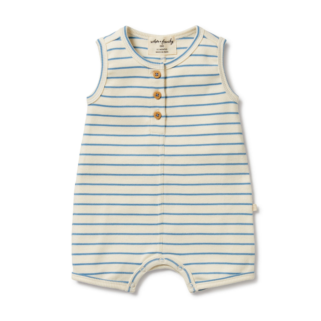 Wilson + Frenchy | Petit Blue | Henly Growsuit | White Fox & Co