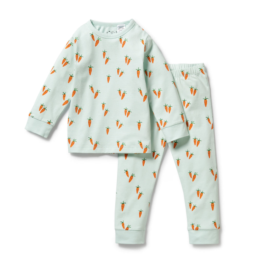 Wilson & Frenchy | Long Sleeved Pyjamas | Cute Carrots | White Fox & Co