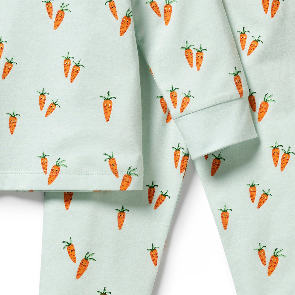 Wilson & Frenchy | Long Sleeved Pyjamas | Cute Carrots | White Fox & Co