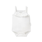 Aster & Oak | White Pointelle Onesie | White Fox & Co