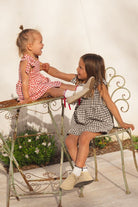 Cinnamon Baby girls gingham dress – soft cotton pre-order at White Fox & Co New Zealand