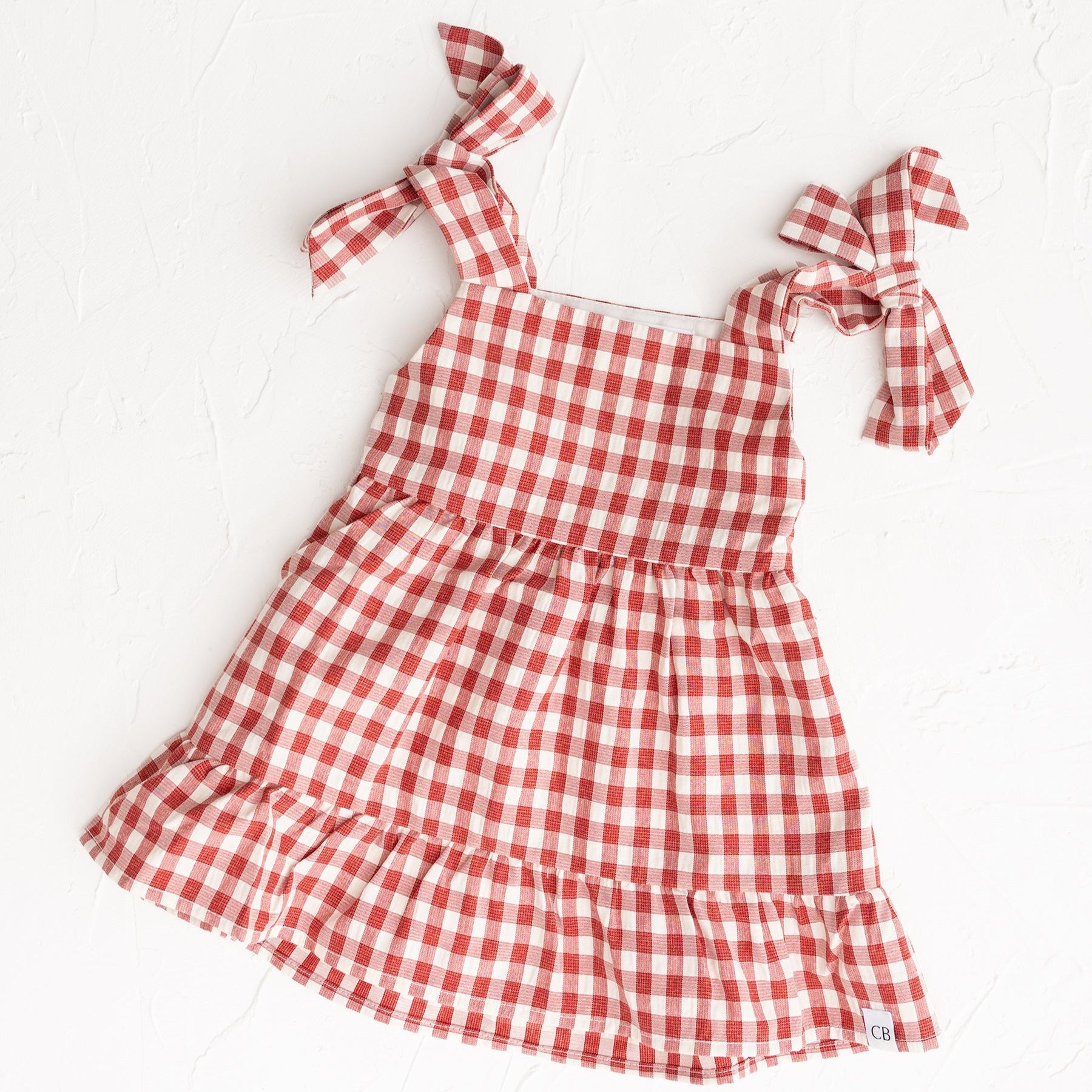 Cinnamon Baby Gingham Dress – boutique cotton dress exclusive to White Fox & Co NZ