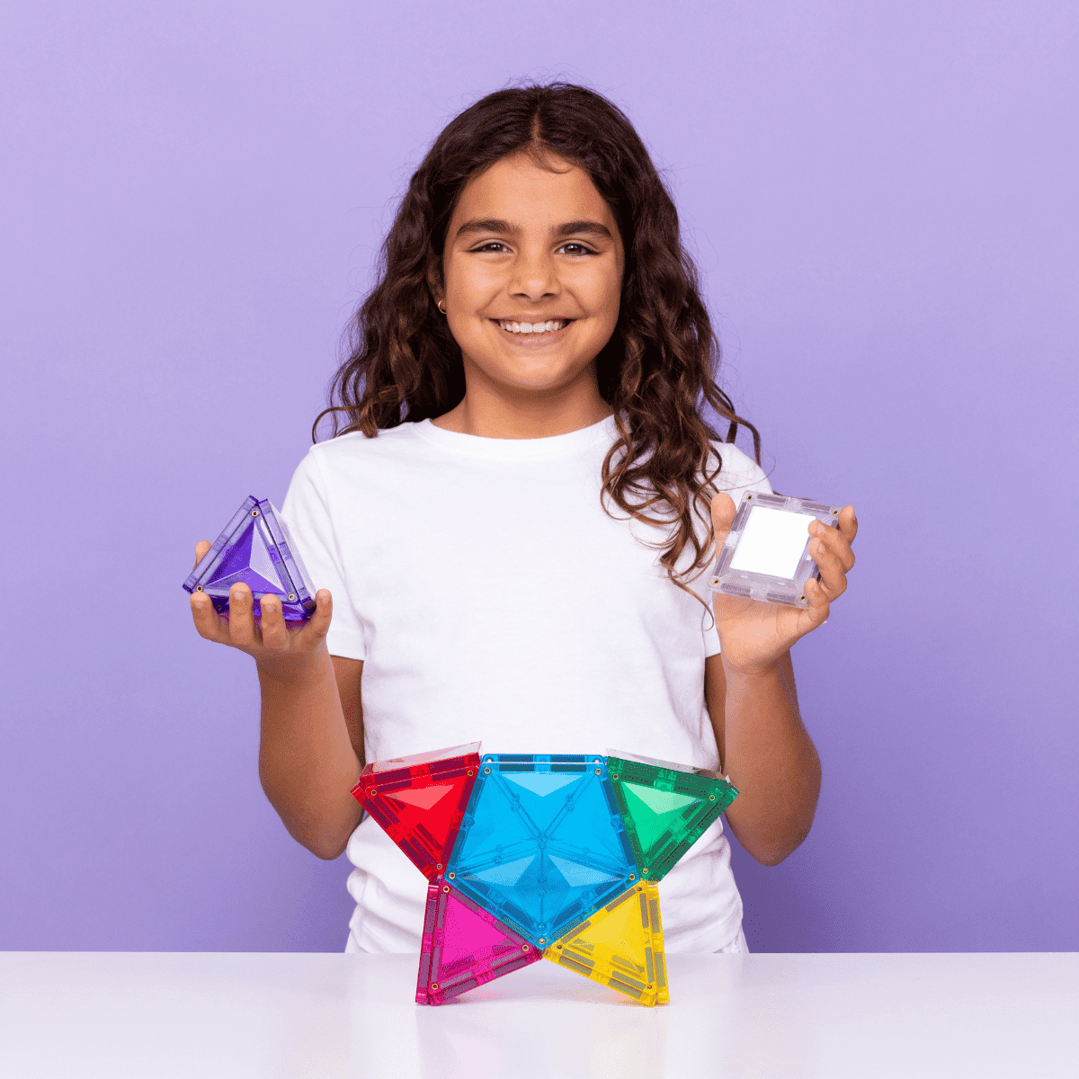 Kids building with Connetix Light Star Pack 28pc – STEAM play and light exploration