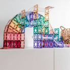 Connetix Pastel Ball Run Pack 106pc – magnetic tile set with curved tubes and pastel colours
