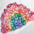 Connetix Pastel Mega Pack 202 Piece Set – flatlay of magnetic tiles available at White Fox & Co New Zealand