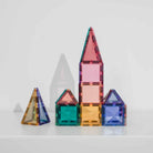 Creative 3D build using Connetix Pastel Mini Pack magnetic tiles

