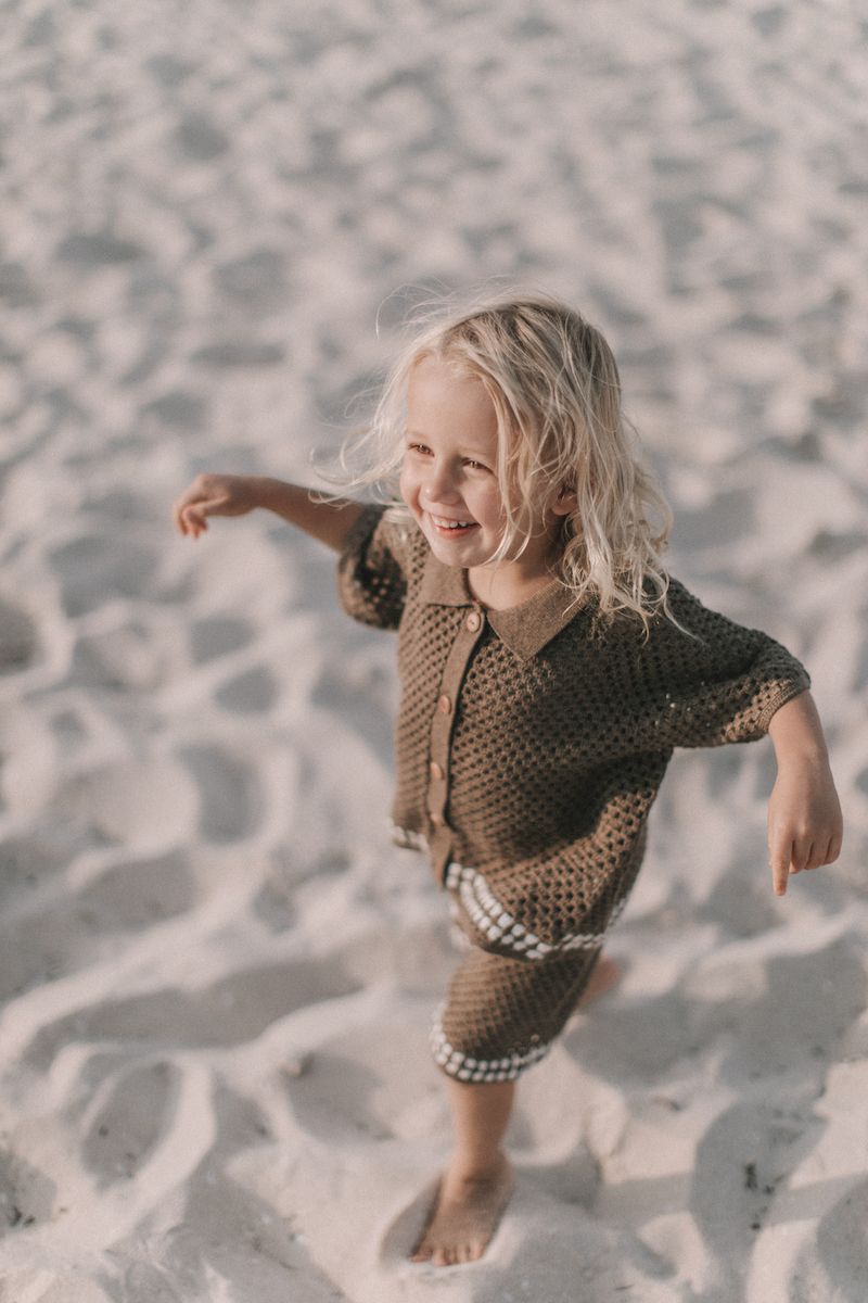 Grown | Crochet Shorts | Mud | White Fox & Co