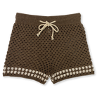 Grown | Crochet Shorts | Mud | White Fox & Co