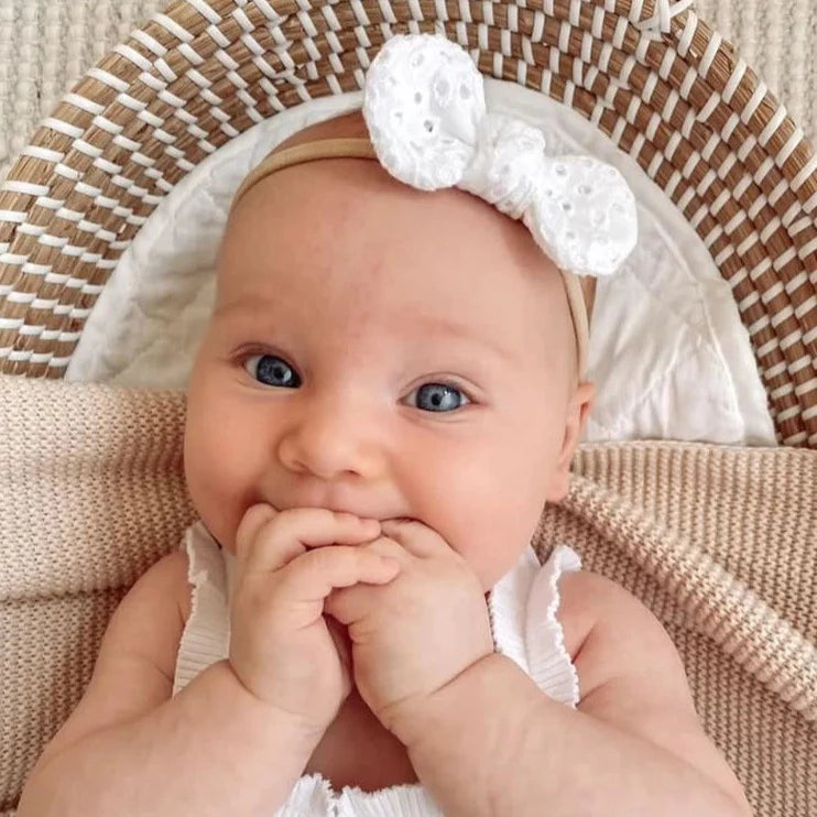 Mae + Rae | Broderie Headband | White Fox & Co