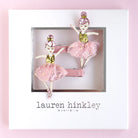 Lauren Hinkley Ava Ballerina Hair Clips featuring ballerina with pink hair, golden tiara, and glitter tutu – kids hair accessory gift