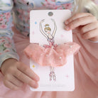 Close-up of Ava Ballerina Pearl Headband with pearl embellishments on band – ballet inspired kids accessory