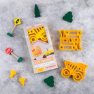 Dump truck and bulldozer sandwich cutters from Lunch Punch Construction set