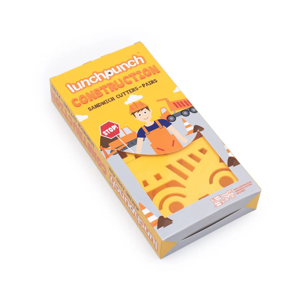 Lunch Punch Construction sandwich cutters – dump truck and bulldozer shapes