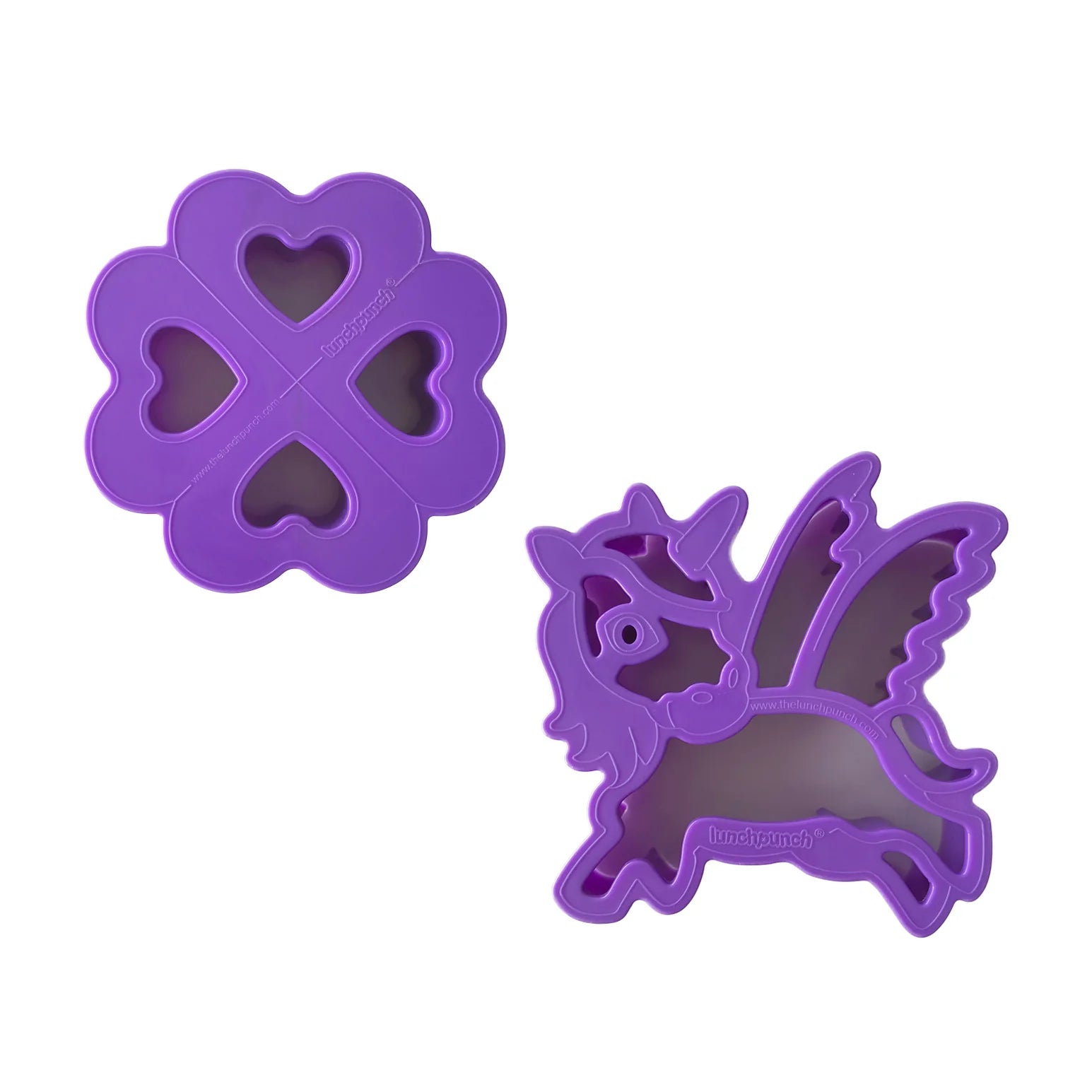 ch Punch Unicorn sandwich cutter set with unicorn and heart shapes