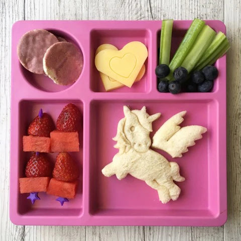 Lunch Punch Unicorn sandwich cutter set with unicorn and heart shapes