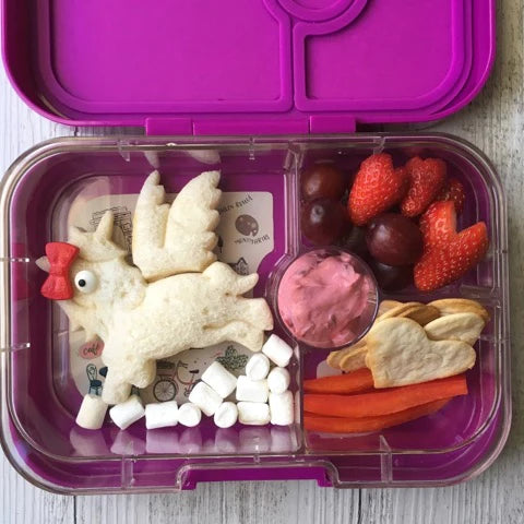 Unicorn-shaped sandwich made using Lunch Punch cutter