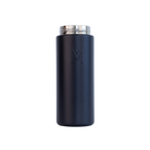 Montiico Black insulated bottle with silver cap on a white background