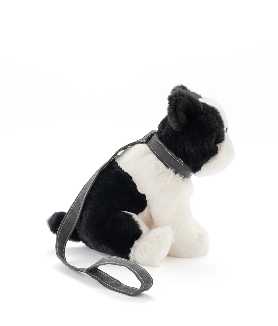 Bruce the Bulldog plush toy by Nana Huchy, black and white soft toy 30cm