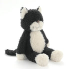Checkers the Cat plush toy by Nana Huchy, black and white soft toy 30cm with embroidered details