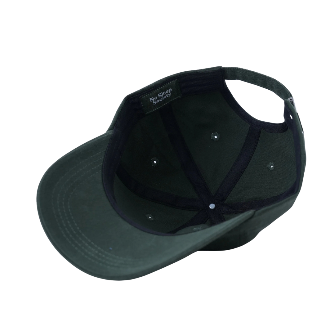 No Sleep Society Boy Dad Cap – Green | NZ Stockist White Fox & Co