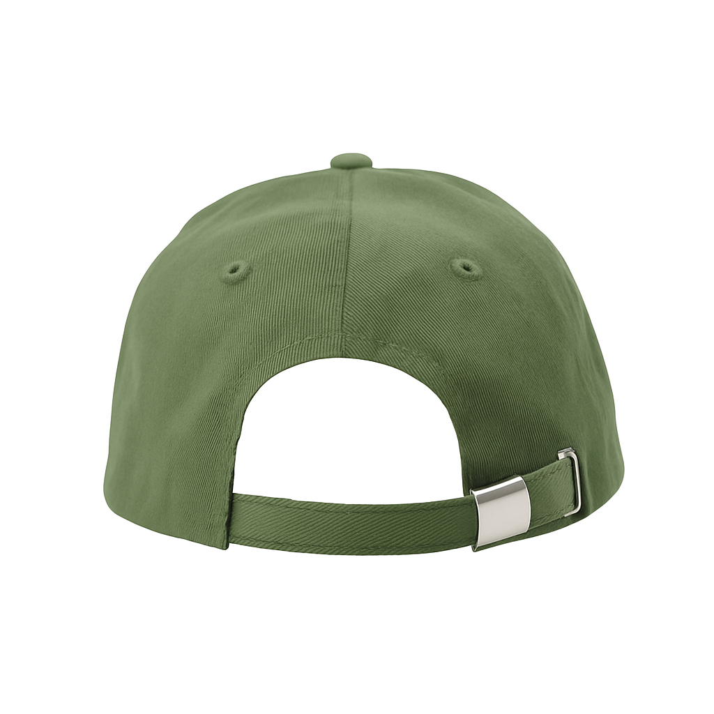 No Sleep Society Green cap with a silver buckle on a white background | White Fox & Co