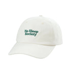 No Sleep Society OG Cap – Cream with Green Embroidery | NZ Stockist White Fox & Co