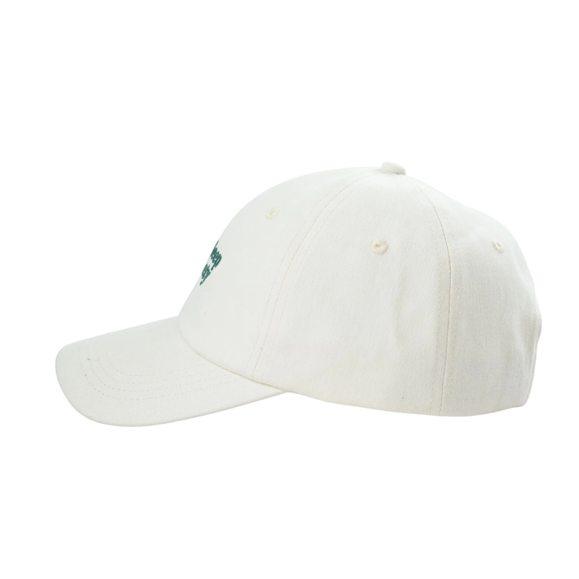 No Sleep Society OG Cap – Cream with Green Embroidery | NZ Stockist White Fox & Co