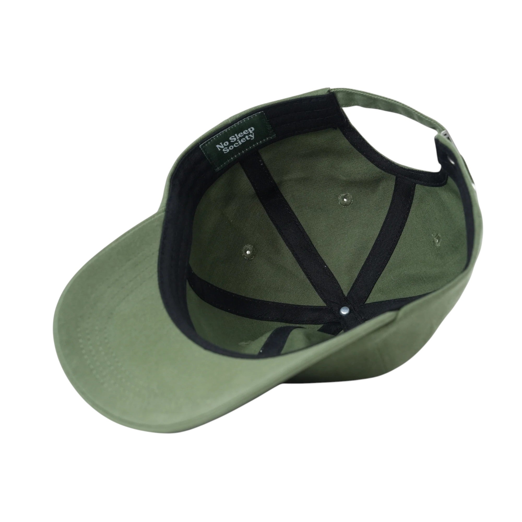 No Sleep Society Papa Cap – Green with White Embroidery | NZ Stockist White Fox & Co