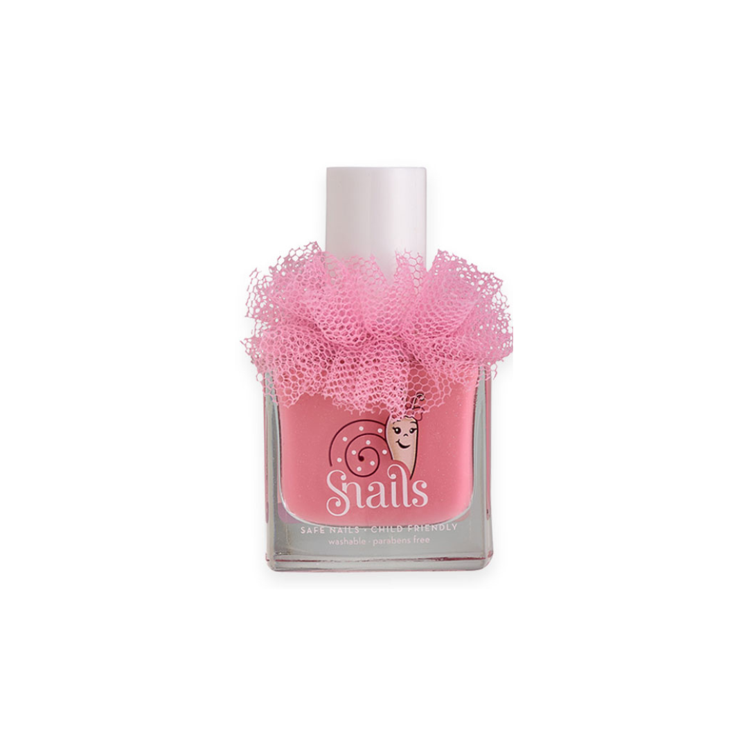 Snails kids nail polish in Ballerine pink glitter – safe, washable, non-toxic, vegan, 10.5ml – White Fox & Co NZ