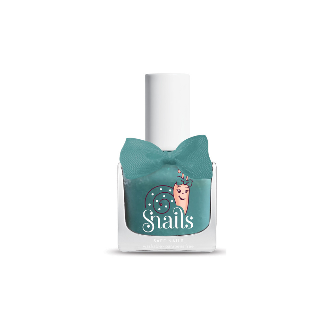 Snails kids nail polish in Mermaid teal pearl – safe, washable, non-toxic, vegan, 10.5ml – White Fox & Co NZ