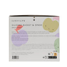 Campervan, watermelon, ice cream and strawberry silicone sand moulds from the Sunnylife Apple Sorbet bucket and spade set