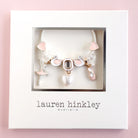 Lauren Hinkley Swan Lake Charm Bracelet featuring Princess Odette, two swan maidens, and a pearl-like heart charm – children’s jewellery gift