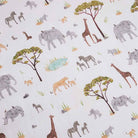 Snuggle Hunny Kids | Bassinet Sheet | Change Pad Cover | Safari Print | White Fox & Co