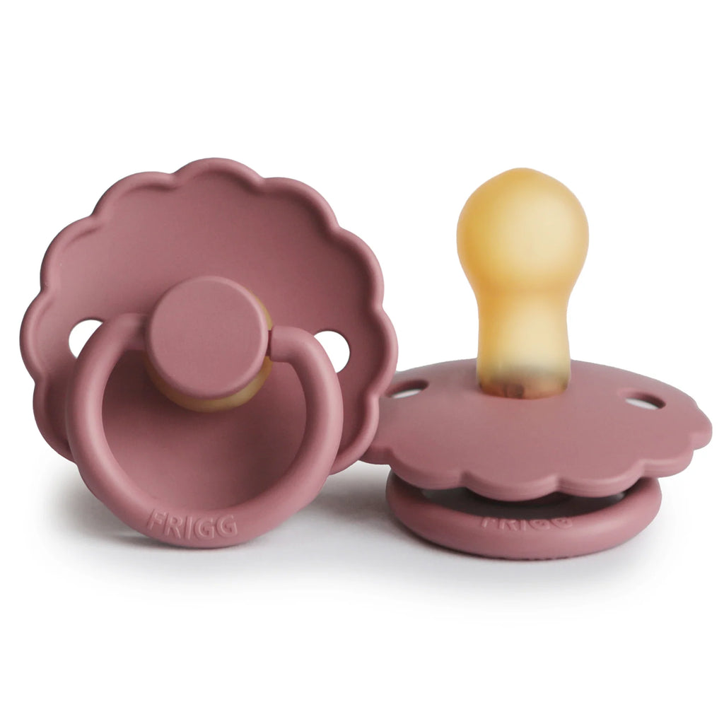 FRIGG | Daisy Pacifier in Natural Rubber | Dusty Rose | White Fox & Co 