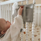 3 Little Crowns | Cot Organiser | Grey | White Fox & Co