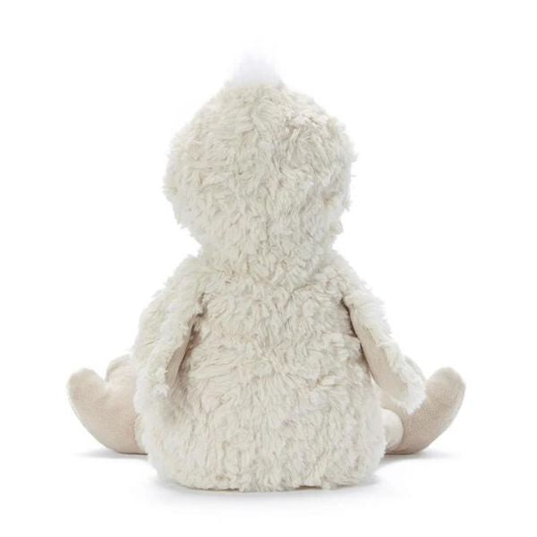 Bill the Duck plush toy by Nana Huchy, 19cm soft toy in cream with gold beak and mohawk