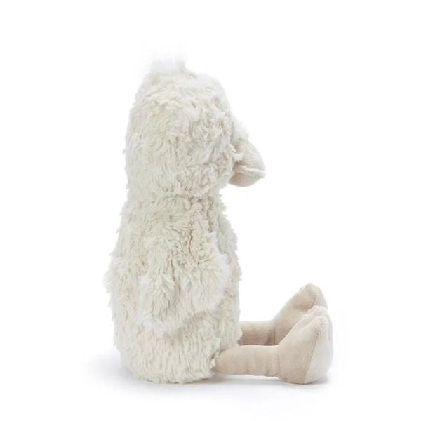 Bill the Duck plush toy by Nana Huchy, 19cm soft toy in cream with gold beak and mohawk