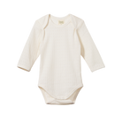 Nature Baby | Pointelle Long Sleeve Bodysuit | Natural | White Fox & Co