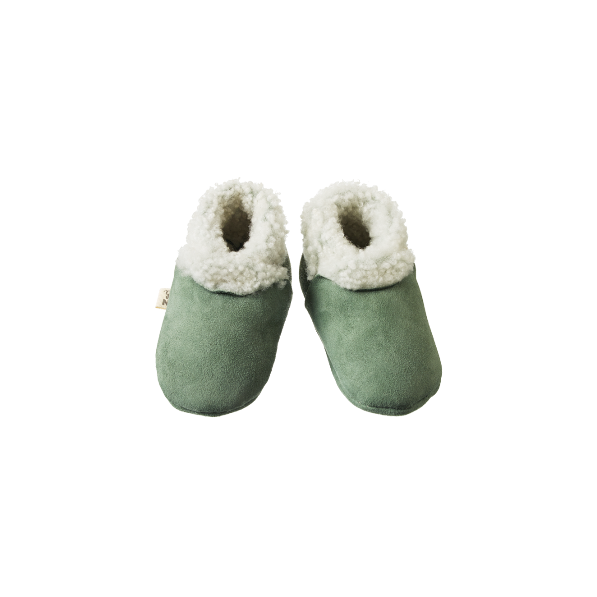 Nature Baby Lambskin Booties Lily Pad White Fox Co