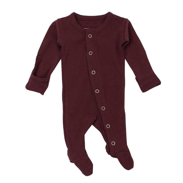L'oved Baby | Organic Footed Overall | Eggplant | White Fox & Co