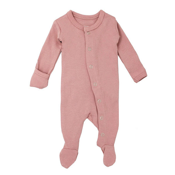 L'oved Baby | Organic Jumpsuit | Footed Overall | Mauve | White Fox & Co